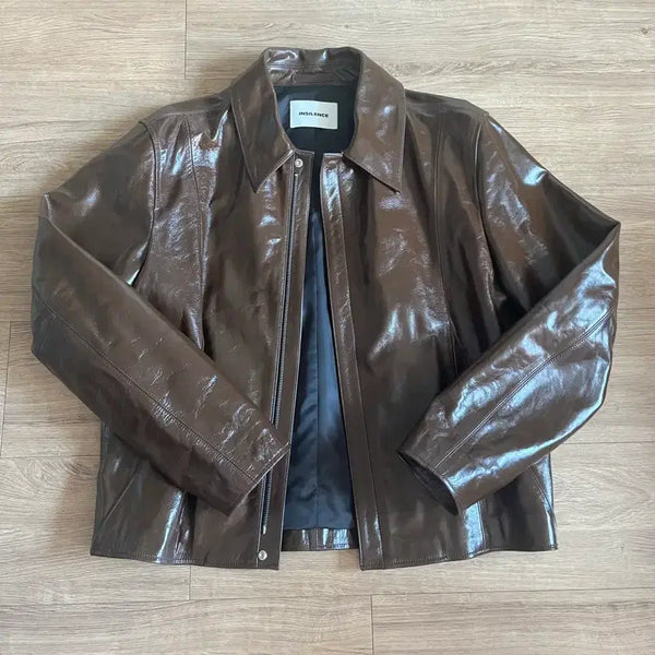 [BUNJANG] Insilence Leather Crop Jacket L / 인사일런스 레더 크롭 자켓 L