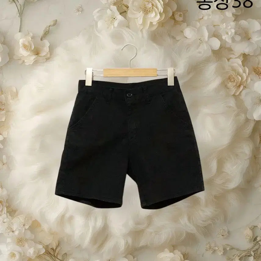 [BUNJANG] Basic Black Shorts / 블랙 기본 반바지