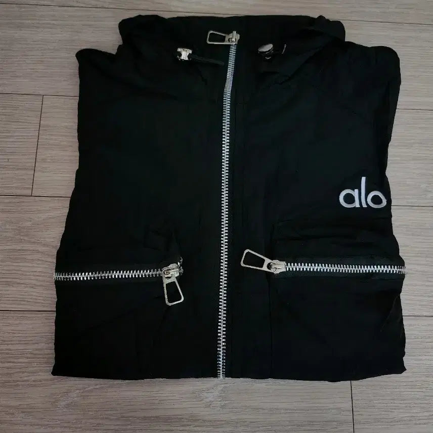[BUNJANG] Alo Windbreaker Jacket Black Free Size / (새상품) 윈드브레이커 자켓 블랙_여성 바스락 바람막이 free