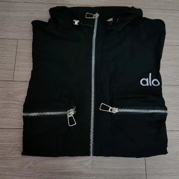 [BUNJANG] Alo Windbreaker Jacket Black Free Size / (새상품) 윈드브레이커 자켓 블랙_여성 바스락 바람막이 free