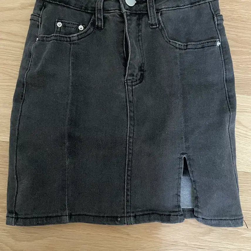 [BUNJANG] Denim Skirt Pants Black / 청치마바지