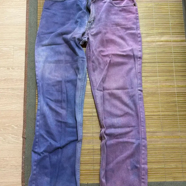 [BUNJANG] Custom Two-Tone Straight Pants / 커스텀 투톤 스트레이트 팬츠