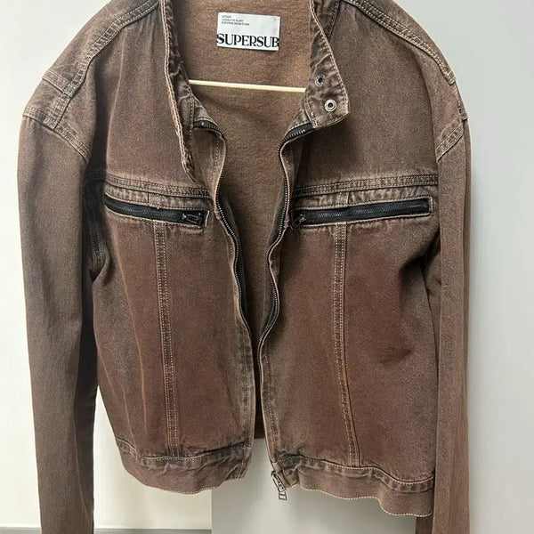 [BUNJANG] Washed Denim Crop Jacket / 워싱 데님 크롭 자켓
