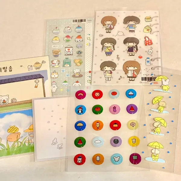 [BUNJANG] Yulbamgom Buckwheat Soap Seal Sticker Bundle Set / 율밤곰 메밀솝 씰스티커 등 일괄