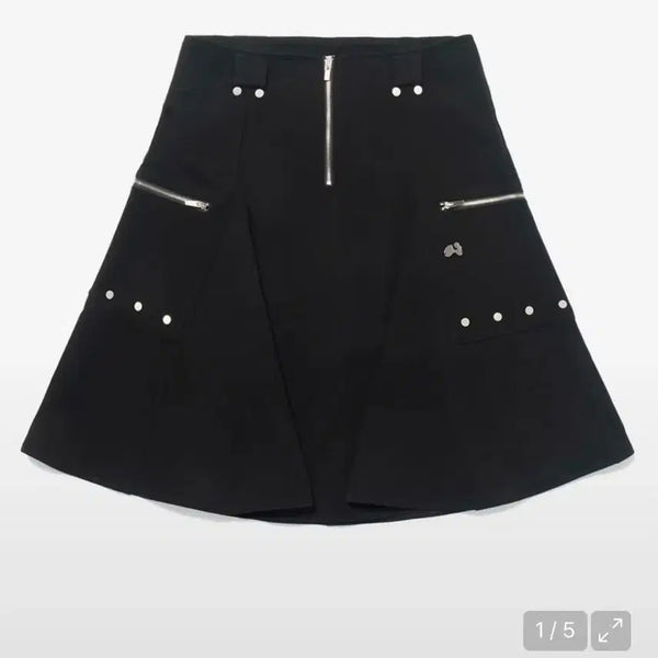 [BUNJANG] Hug Your Skin Stud Midi Skirt / 허그유어스킨 스터드 미디 스커트