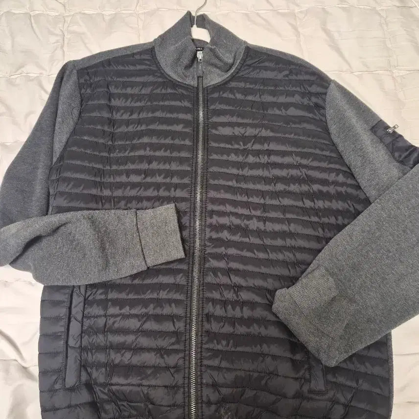 [BUNJANG] Tahari Lightweight Padded Combination Zip-Up Jacket / tahari 경량 패딩 콤비네이션 집업 자켓