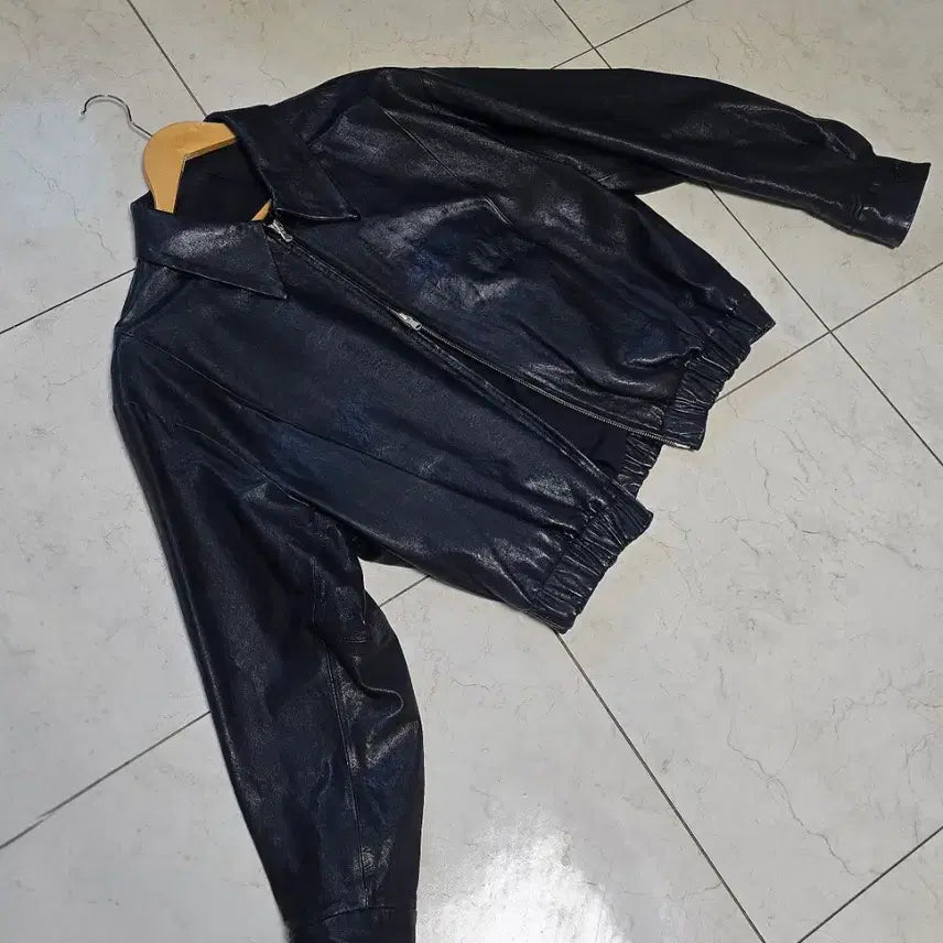 [BUNJANG] COOR Lambskin Cropped Leather Blouson Jacket / 쿠어 램스킨 크롭 레더 블루종