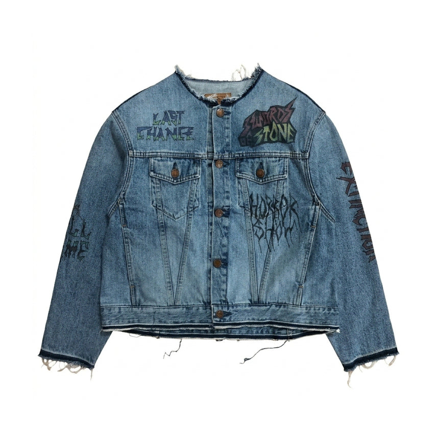 [BUNJANG] Hysteric Glamour Graphic Denim Jacket / 히스테릭글래머 그래픽 데님자켓