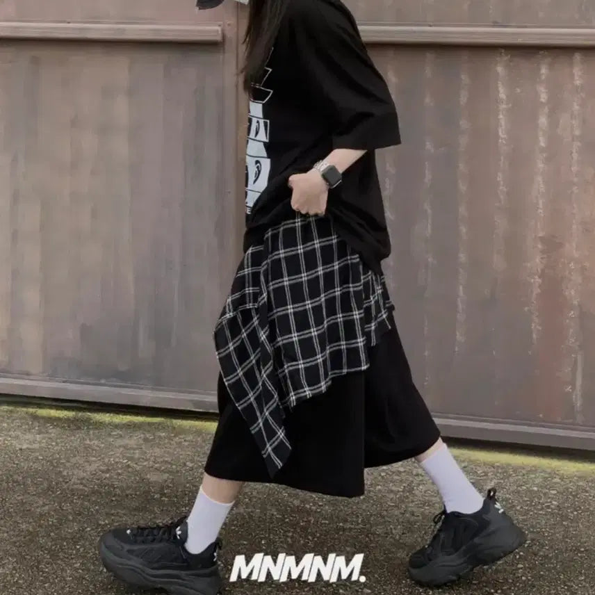 [BUNJANG] Checkered Layered Bermuda Shorts / 체크 레이어드 버뮤다 팬츠