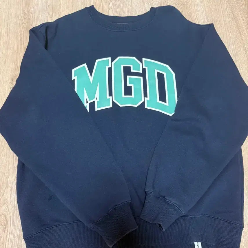 [BUNJANG] Mahagrid Brushed Sweatshirt Navy / 택포) 마하그리드 기모 맨투맨 네이비
