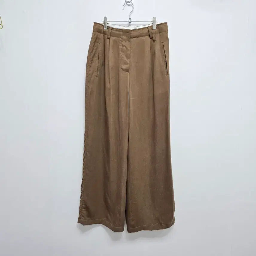 [BUNJANG] System Wide-Leg Pants (Brown, Rayon 100%) / 한섬 시스템 와이드팬츠