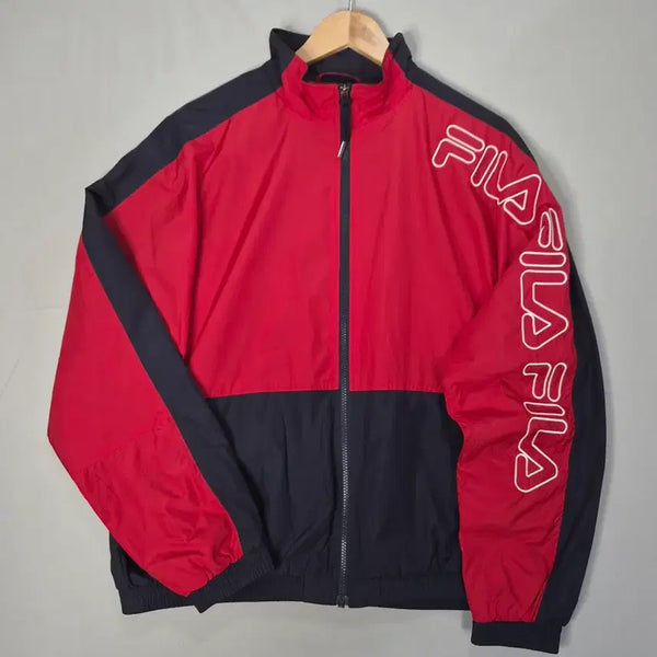 [BUNJANG] Fila Windbreaker Jacket Red/Navy L / 휠라 바람막이 자켓 레드/네이비 L