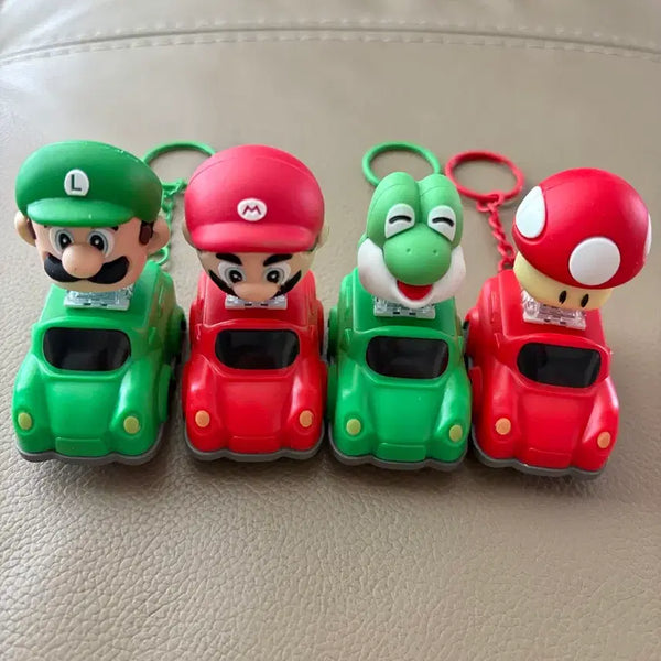 [BUNJANG] Super Mario Kart Keycap Clicker Keychain Set / 슈퍼마리오 카트 키캡 클리커 키링 4종 일괄