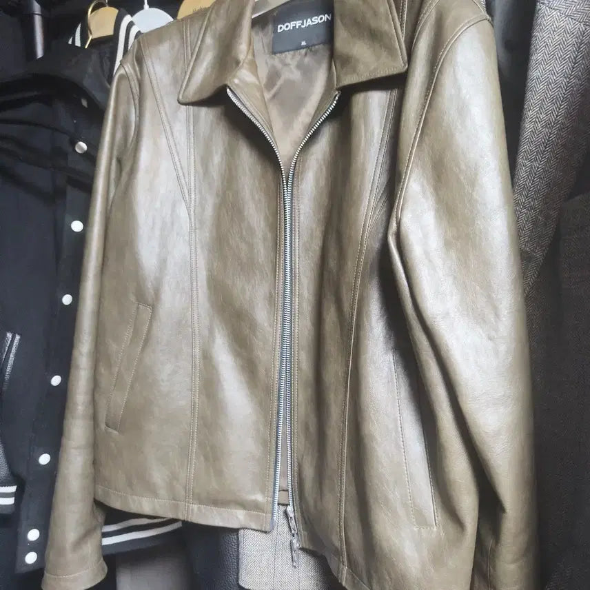 [BUNJANG] Dopejason Incision Leather Jacket XL / 도프제이슨 인시전 레더 자켓 xl