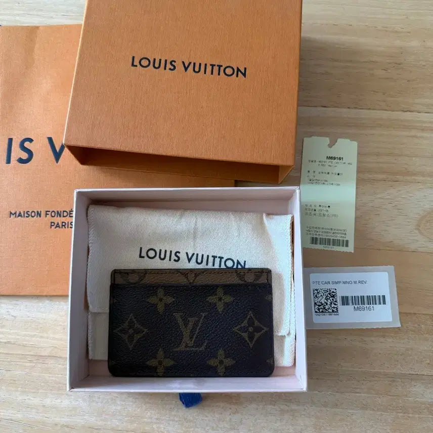 [BUNJANG] Louis Vuitton Reverse Monogram Card Holder / 루이비통 리버스 모노그램 카드지갑 정품