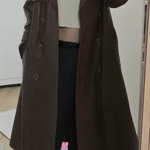 [BUNJANG] ROBO Lambskin Coat Brown / 로보 양가죽 코트 브라운