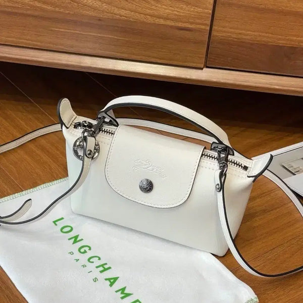 [BUNJANG] Longchamp Mini Handle Crossbody Bag White / 정품 롱샴 미니백 화이트 휴대 간편 선물용으로 딱 좋은 새상품