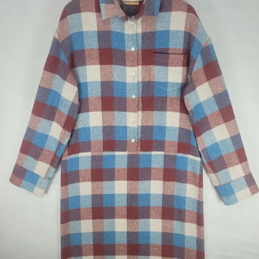 [BUNJANG] IRO Jeans Check Pattern Long Shirt Dress / IRO Jeans 롱셔츠 원피스