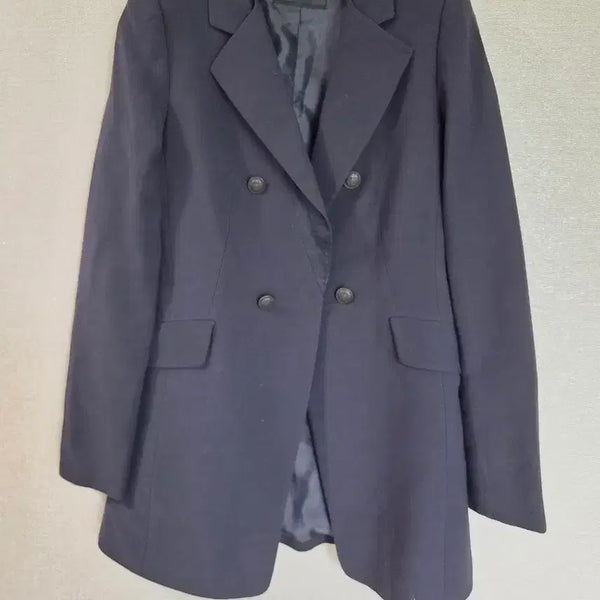 [BUNJANG] Mine Navy Double-Button Jacket / 마인 자켓 네이비 더블 버튼