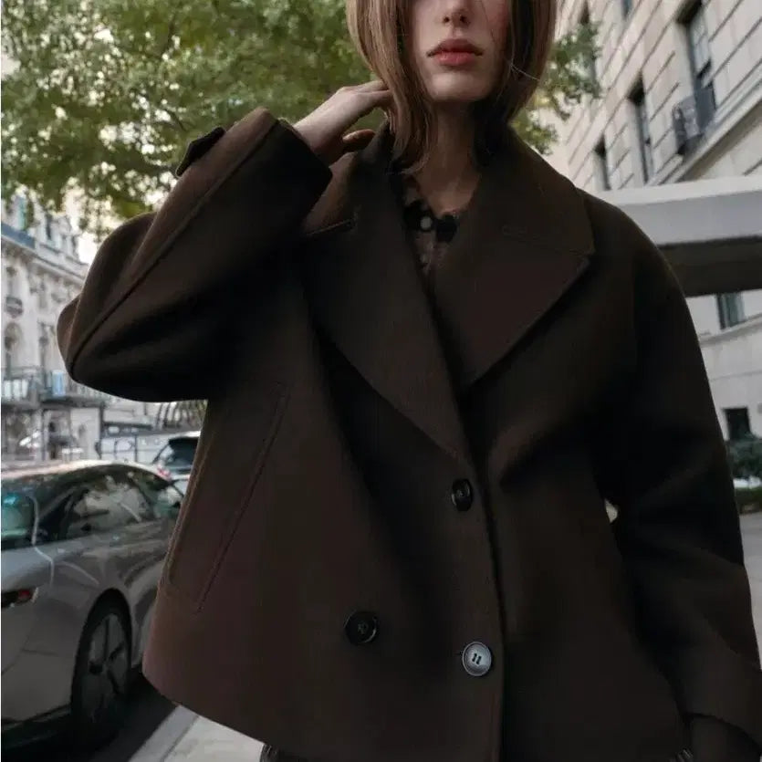 [BUNJANG] Zara Brown Jacket Coat M / 새상품/ 자라 브라운 자켓 코트 M