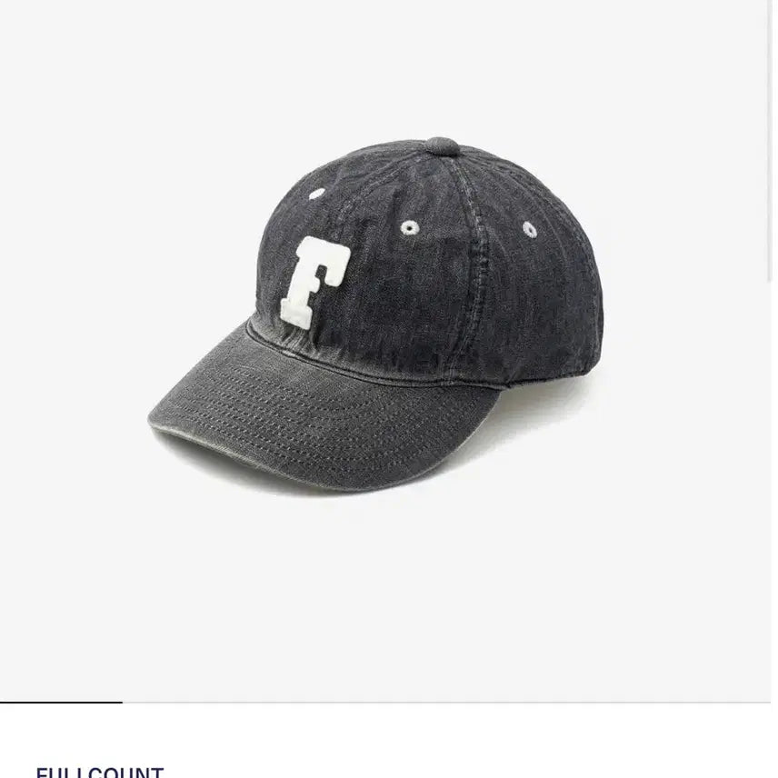 [BUNJANG] Full Count Denim Ball Cap F Patch Vintage Black / 풀카운트 데님 볼캡 F 패치 빈티지 블랙