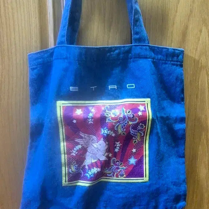 [BUNJANG] Etro Denim Unicorn Eco Bag / 에트로 데님 유니콘 에코백