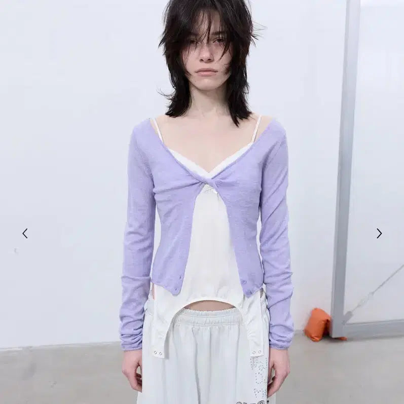 [BUNJANG] LCDC Two-Way Knit Top Lavender M / LCDC TWO-WAY KNIT TOP (LAVENDER)