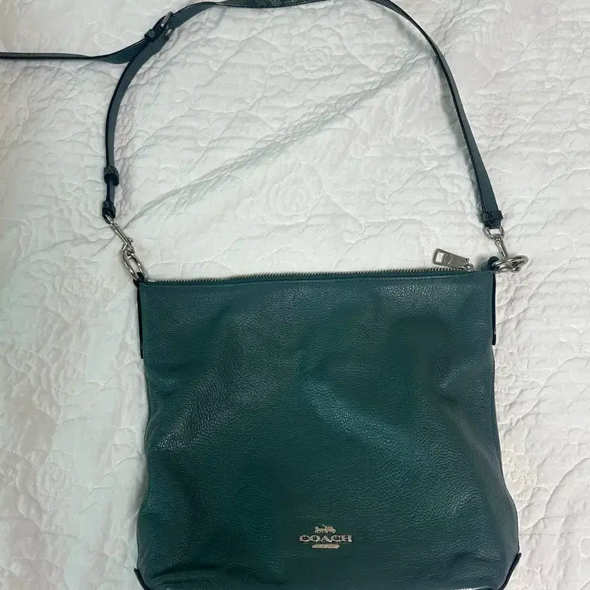 [BUNJANG] Coach Green Leather Shoulder Bag / 코치 coach 그린 숄더백