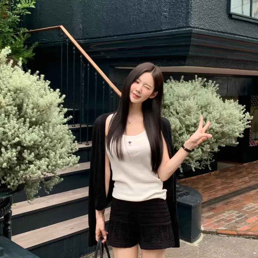 [BUNJANG] Lely Knit Shorts Black M / 르옐 니트팬츠 블랙 m