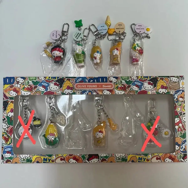 [BUNJANG] Hello Kitty Regional Series Keychain Set / 올리브영 텐바이텐 헬로키티 지역 키링