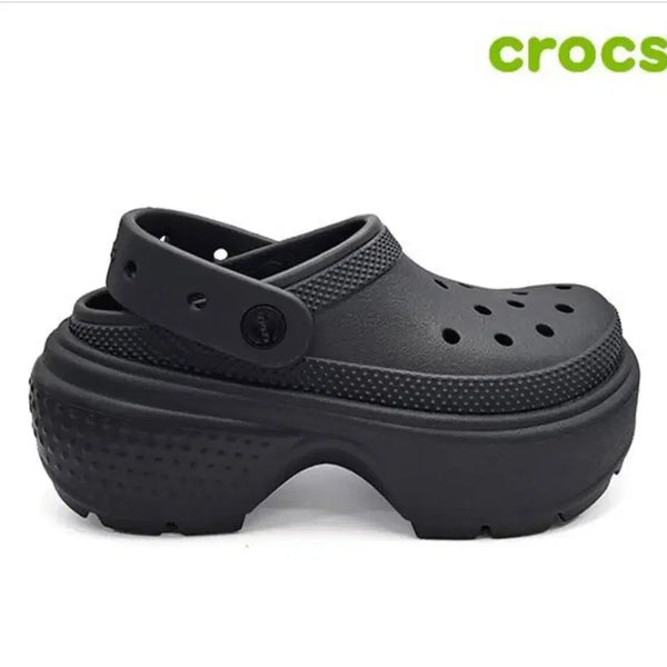 [BUNJANG] Crocs Stomp Clog Black Platform Shoes / 크록스 스톰프 클로그 블랙 플랫폼