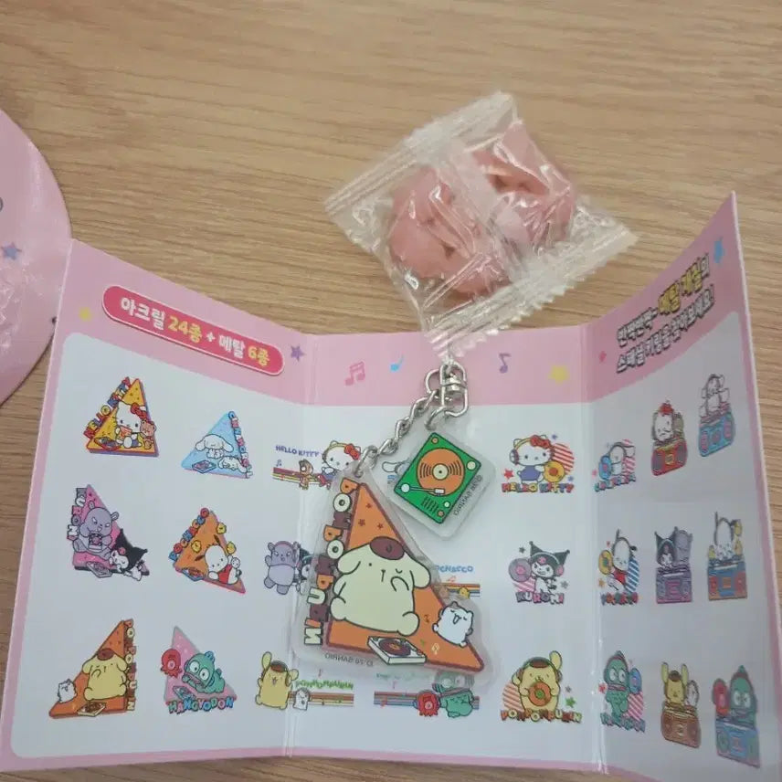[BUNJANG] Sanrio Pompompurin Gummy Charm Keychain (Sealed) / 산리오 두근두근 키링.폼폼푸린 미개봉 젤리x
