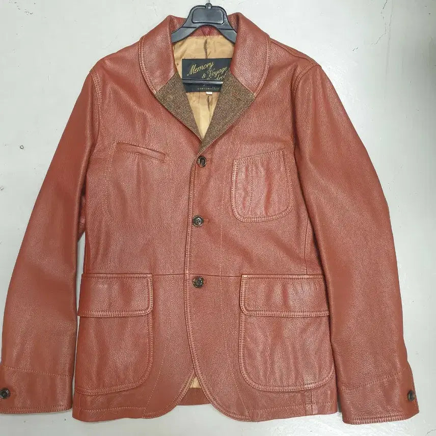 [BUNJANG] Customellow Goat Skin Leather Jacket / 커스텀멜로우  가죽 자켓  100