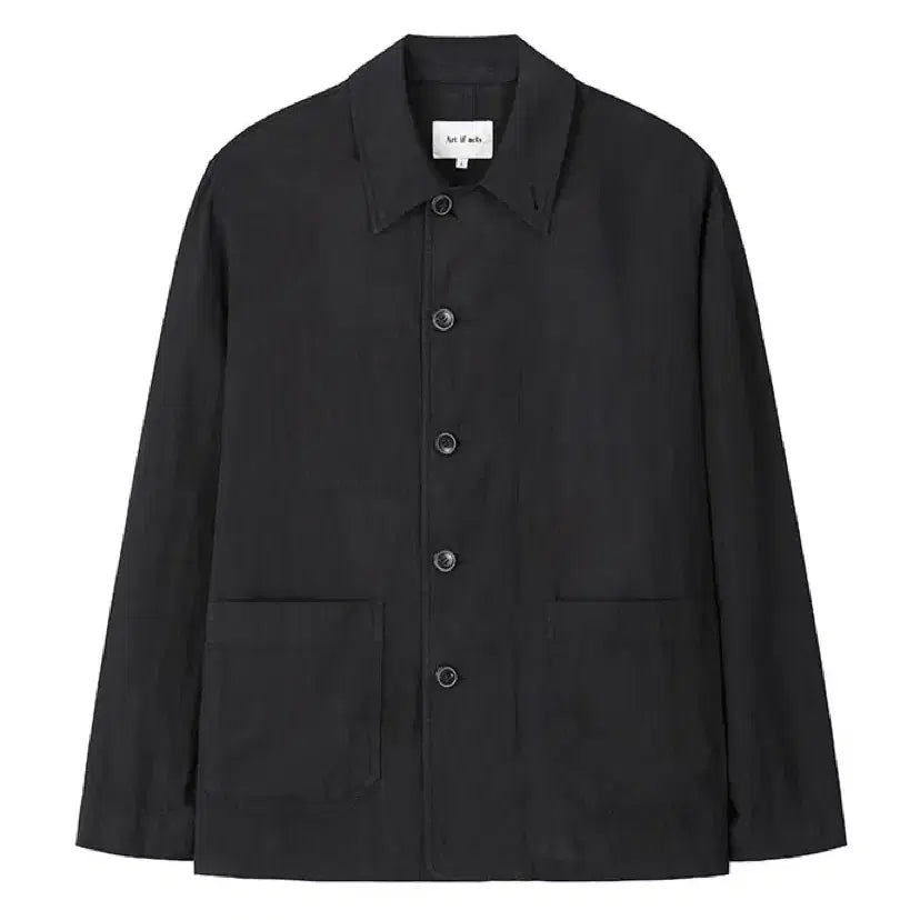 [BUNJANG] Artifacts Linen French Work Jacket Black / 아티팩츠 린넨 프렌치 워크 자켓 블랙