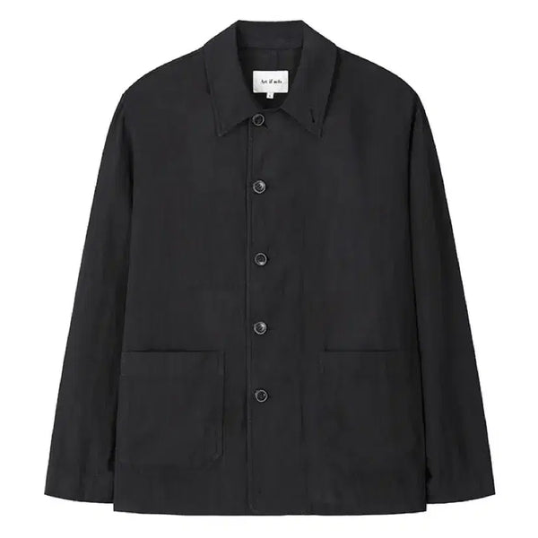 [BUNJANG] Artifacts Linen French Work Jacket Black / 아티팩츠 린넨 프렌치 워크 자켓 블랙