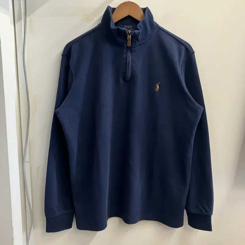 [BUNJANG] Polo Half-Zip Pullover Navy / N308 폴로 반집업 네이비