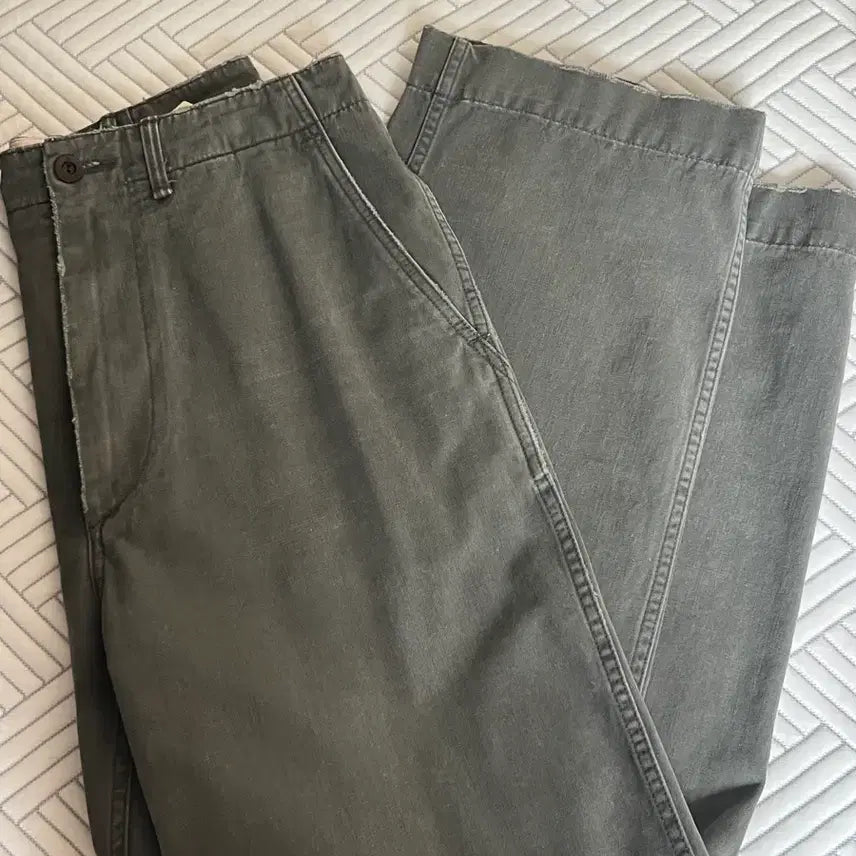 [BUNJANG] Khakis Olive Slub Pants (Apresse, Heril) / 카키스 khakis 올리브 슬럽 팬츠(아프레쎄, 헤릴)