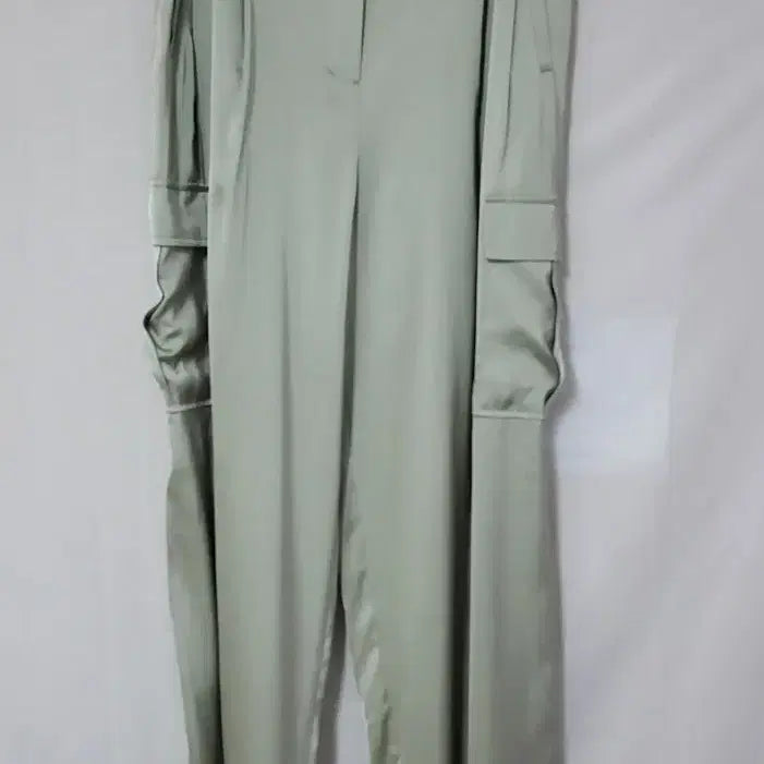[BUNJANG] ORR Satin Cargo Pants Dark Mint M / 새상품 오르 ORR 새틴 카고 팬츠 바지 다크 민트 M 29 30