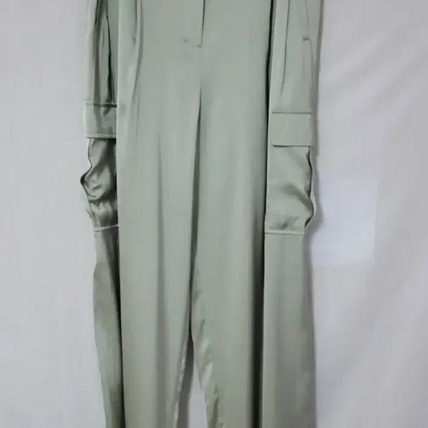 [BUNJANG] ORR Satin Cargo Pants Dark Mint M / 새상품 오르 ORR 새틴 카고 팬츠 바지 다크 민트 M 29 30