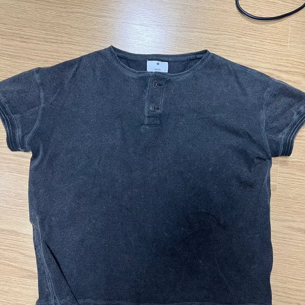 [BUNJANG] Heist Henley Neck Washed Black Size 0 / 헤이스트헨리넥 워시드 블랙 0사이즈