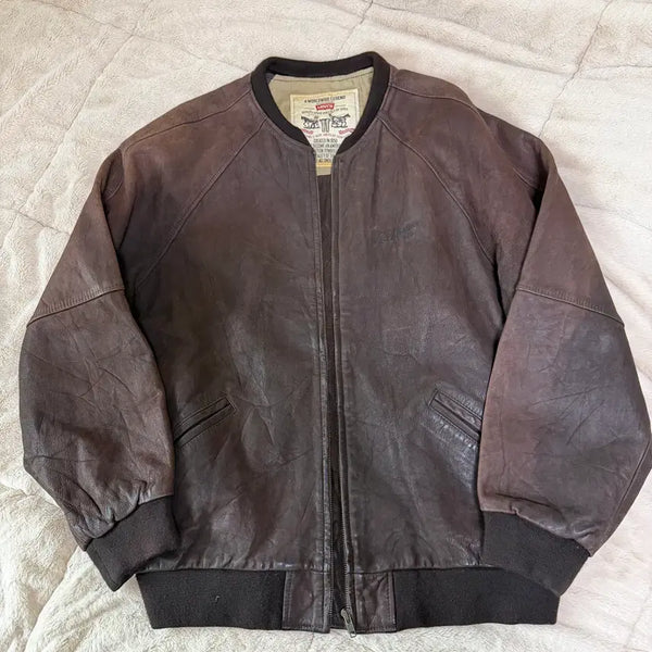 [BUNJANG] Vintage Levi's Leather Jacket (XL) / 빈티지 리바이스 가죽 자켓 (XL)