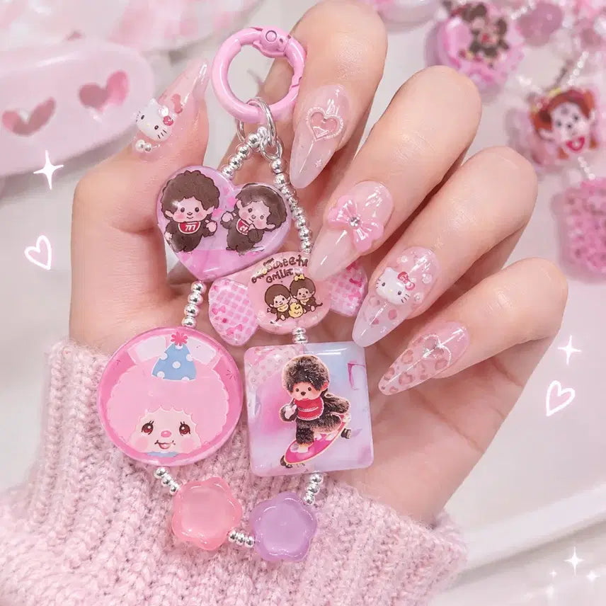 [BUNJANG] Handmade Monchhichi Charm / 몬치치키링