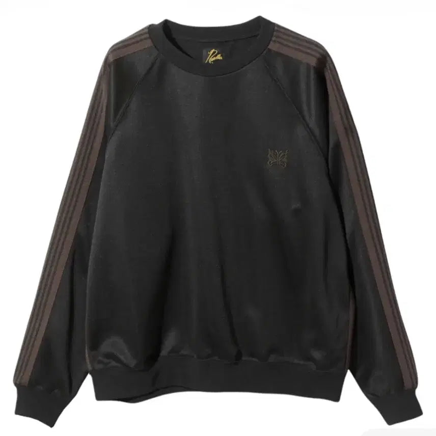 [BUNJANG] Needles Track Crewneck Poly Smooth Black / 니들스 트랙 크루넥 폴리 스무스 블랙