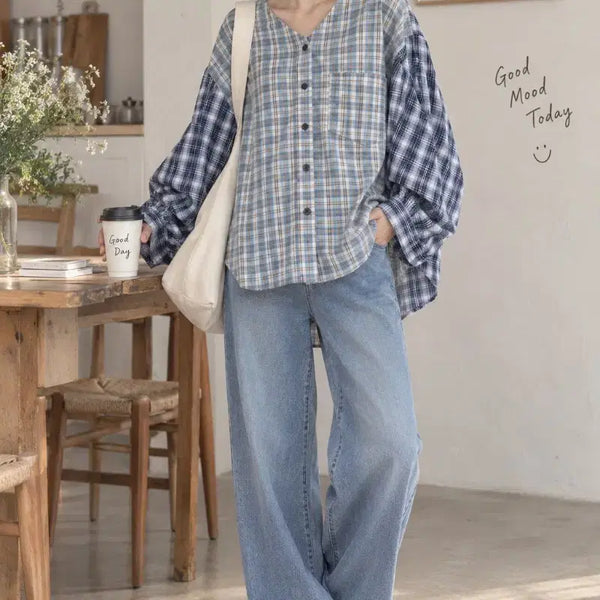 [BUNJANG] Oversized Check Shirt / 빅 박시 체크 셔츠