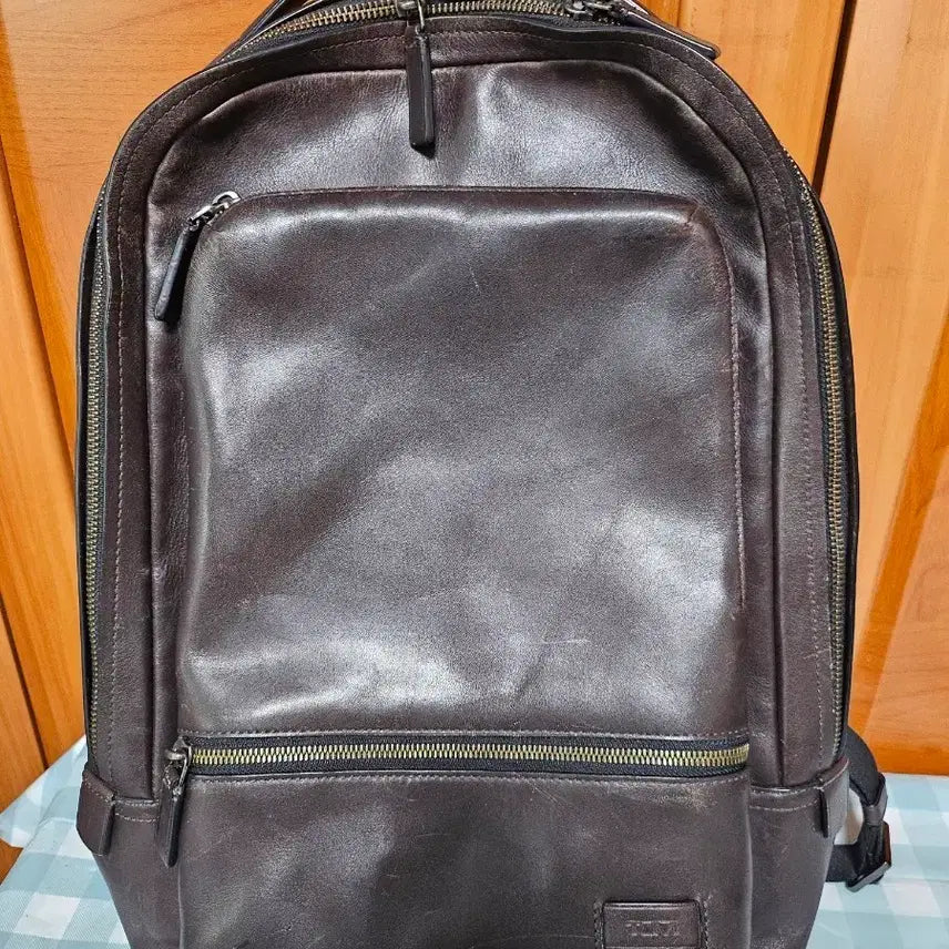 [BUNJANG] Tumi Leather Backpack Brown / 투미 백팩 브라운 레더