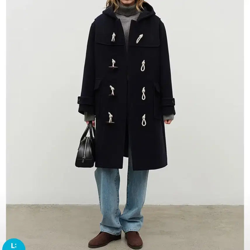 [BUNJANG] Dunst Tteokbokki Coat Navy / 던스트 떡볶이 코트