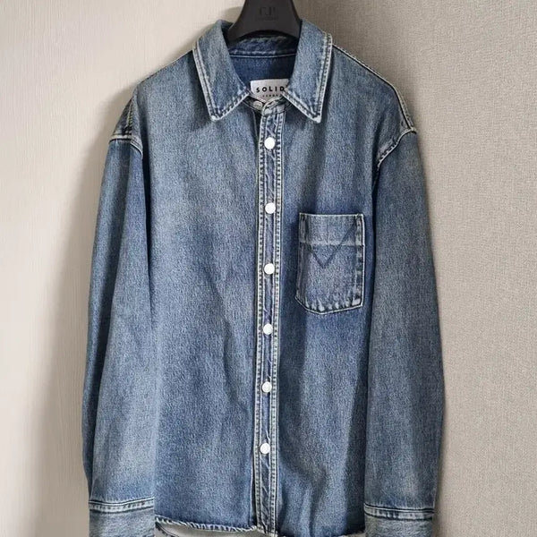 [BUNJANG] Solid Homme Denim Shirt Jacket / 솔리드옴므 데님셔츠 자켓