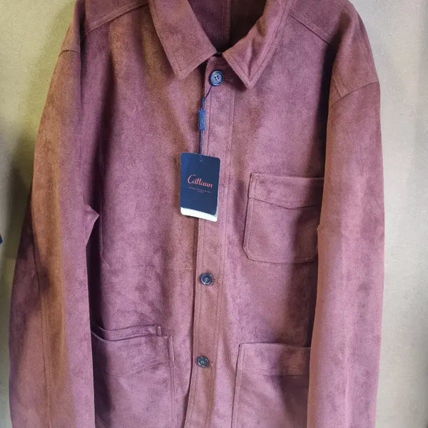 [BUNJANG] Cartoon Men's Suede Jacket / 카툰 남성 스웨이드 자켓 새상품