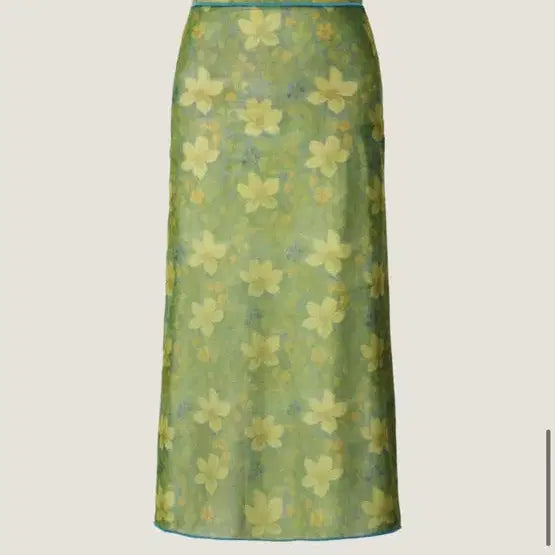 [BUNJANG] ROKH Mesh Print Skirt [Garden Crest] / 로크 Mesh Print Skirt [Garden Crest]