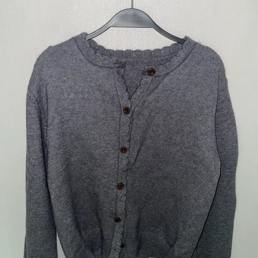 [BUNJANG] Charcoal Knit Cardigan / 차콜색 니트 가디건